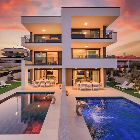 Deluxe With Heated Pool, Whirpool, Sea View, Beautiful Iv - By Traveler Tourist Agency Krk Id 2403 *