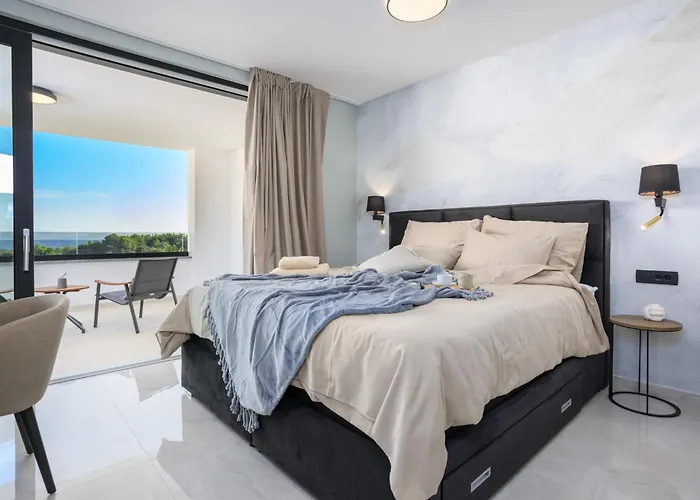 Deluxe With Heated Pool, Whirpool, Sea View, Beautiful Iv - By Traveler Tourist Agency Krk Id 2403 Vila